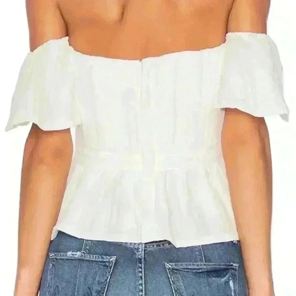 Petit Trois Bustier by McGuire Denim‎ size Small White Ladies Top Blouse - Picture 2 of 10